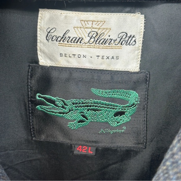 Men's Vintage Gray‎ Glen Plaid Overcoat Wool Coat 42L - Picture 2 of 15